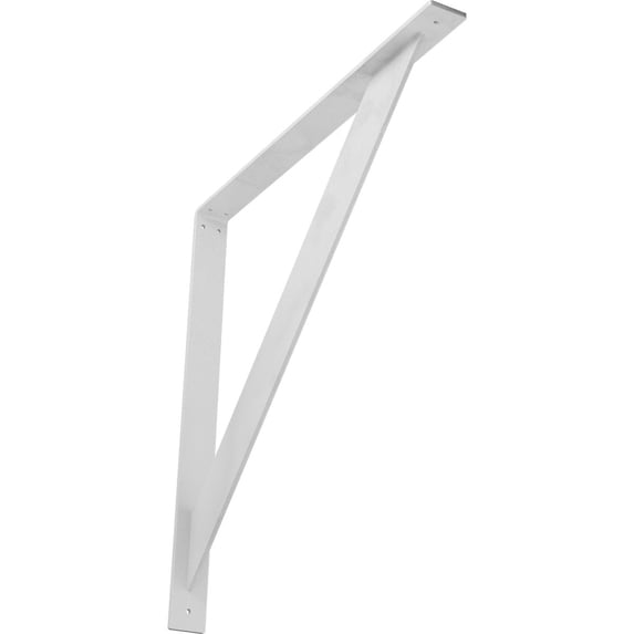 Ekena Millwork 2"W x 24"D x 24"H Traditional Steel Bracket, Hammered White