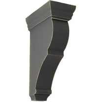 Ekena Millwork 2"W x 4 1/2"D x 8"H Small Rojas Wood Vintage Decor Corbel, Black