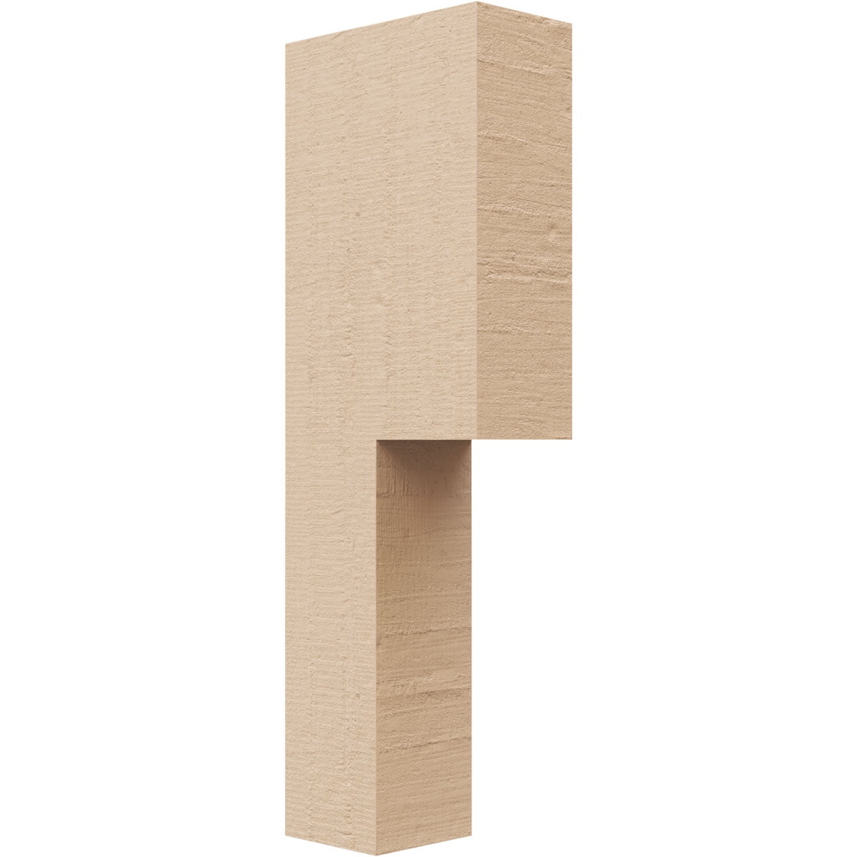 2"W x 4"D x 12"H Thin Chapel Hill Rough Cedar Woodgrain TimberThane Corbel, Primed Tan