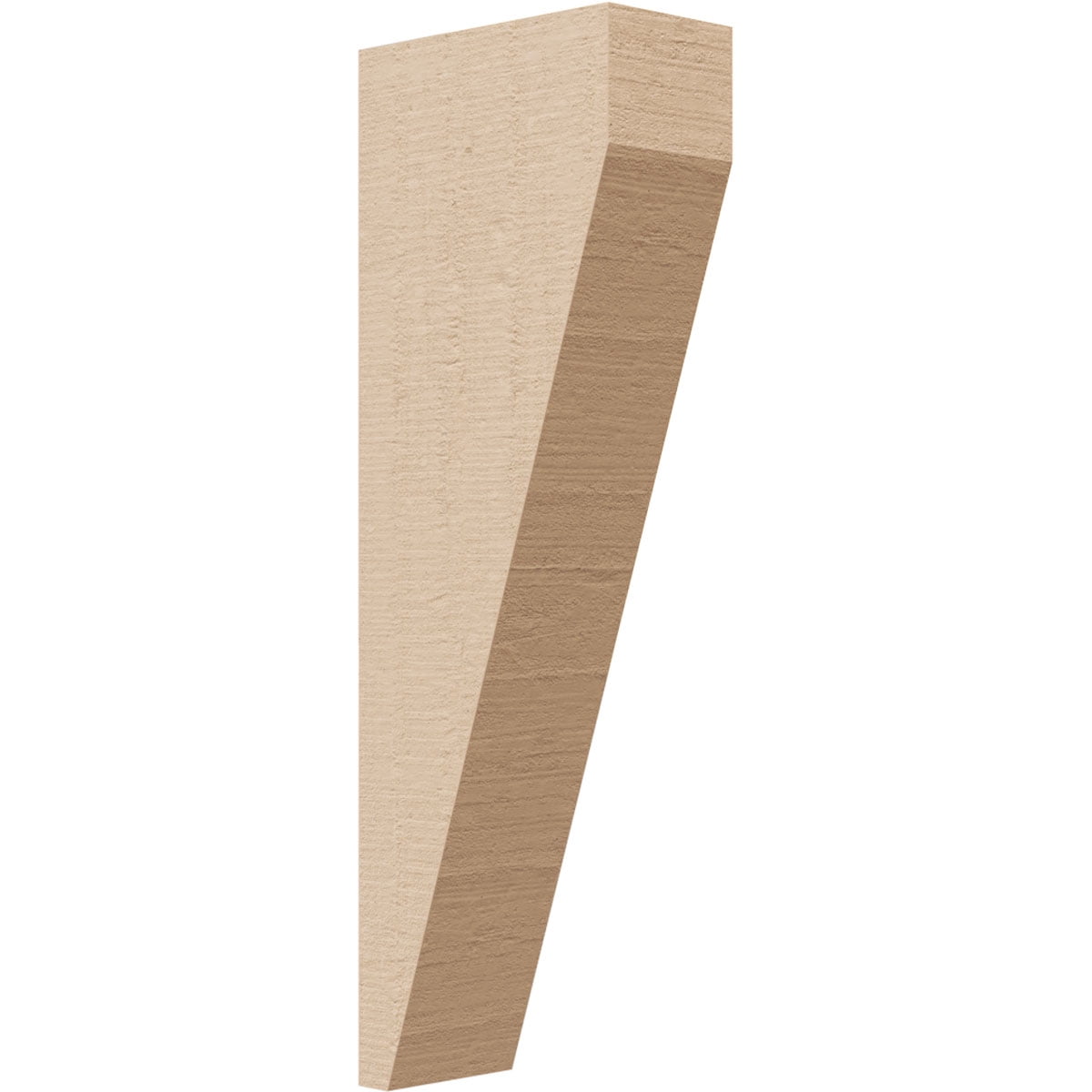 2"W x 4"D x 12"H Thin Concord Rough Cedar Woodgrain TimberThane Corbel, Primed Tan
