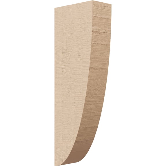 2"W x 4"D x 12"H Thin Durham Rough Cedar Woodgrain TimberThane Corbel, Primed Tan