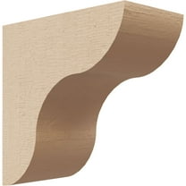 2"W x 4"D x 4"H Classic Carmel Rough Cedar Woodgrain TimberThane Corbel, Primed Tan