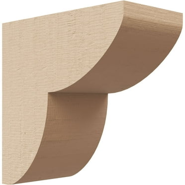 2"W x 4"D x 4"H Classic Crestline Rough Cedar Woodgrain TimberThane Corbel, Primed Tan