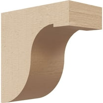 2"W x 4"D x 4"H Classic Del Monte Rough Cedar Woodgrain TimberThane Corbel, Primed Tan