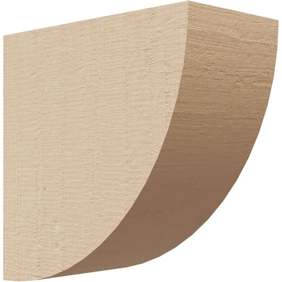2"W x 4"D x 4"H Classic Durham Rough Cedar Woodgrain TimberThane Corbel, Primed Tan