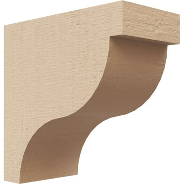 2"W x 4"D x 4"H Classic Garner Rough Cedar Woodgrain TimberThane Corbel, Primed Tan