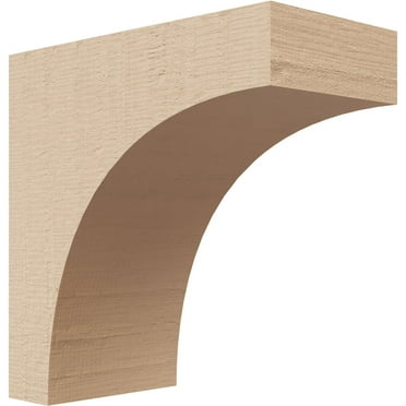 2"W x 4"D x 4"H Classic Huntington Rough Cedar Woodgrain TimberThane Corbel, Primed Tan