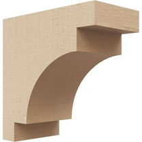 2"W x 4"D x 4"H Classic Mediterranean Rough Cedar Woodgrain TimberThane Corbel, Primed Tan