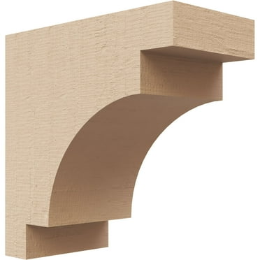 2"W x 4"D x 4"H Classic Mediterranean Rough Cedar Woodgrain TimberThane Corbel, Primed Tan