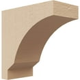 thumbnail image 1 of 2"W x 4"D x 4"H Classic Moab Rough Cedar Woodgrain TimberThane Corbel, Primed Tan, 1 of 6