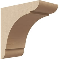 2"W x 4"D x 4"H Classic Olympic Rough Cedar Woodgrain TimberThane Corbel, Primed Tan