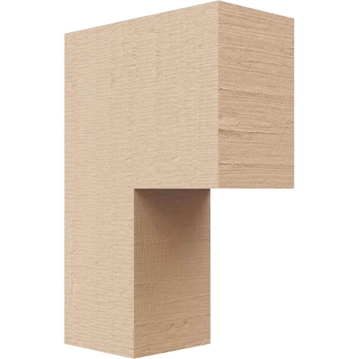 2"W x 4"D x 6"H Classic Chapel Hill Rough Cedar Woodgrain TimberThane Corbel, Primed Tan