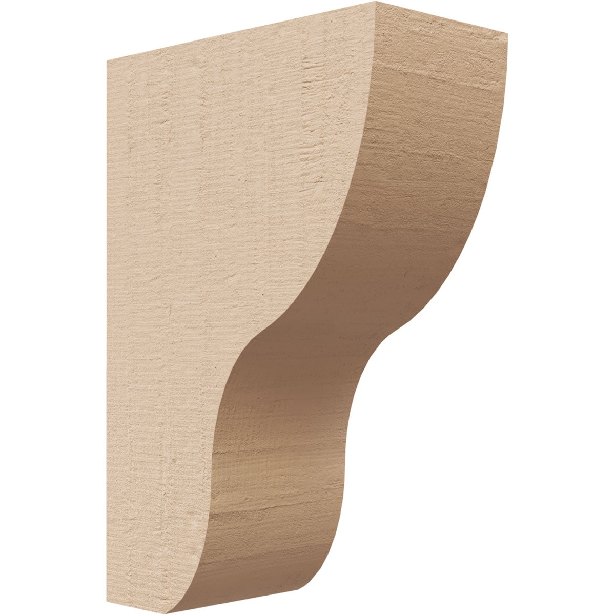 2"W x 4"D x 6"H Classic Greensboro Rough Cedar Woodgrain TimberThane Corbel, Primed Tan