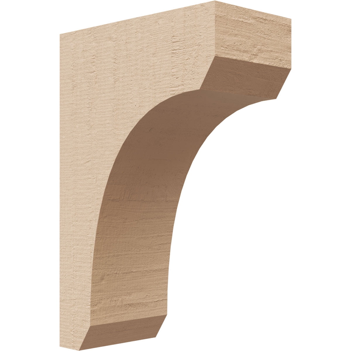 2"W x 4"D x 6"H Classic Legacy Rough Cedar Woodgrain TimberThane Corbel, Primed Tan