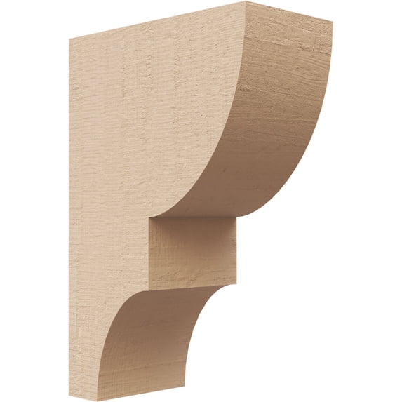2"W x 4"D x 6"H Classic Ridgewood Rough Cedar Woodgrain TimberThane Corbel, Primed Tan
