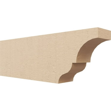 Ekena Millwork 2"W x 4"H x 12"L Asheboro Woodgrain TimberThane Rafter Tail, Primed Tan