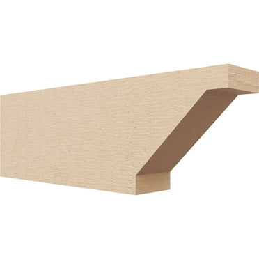 Ekena Millwork 2"W x 4"H x 12"L Burlington Woodgrain TimberThane Rafter Tail, Primed Tan