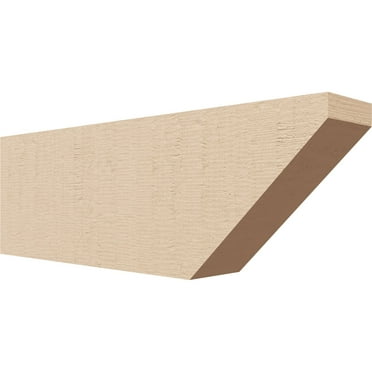 Ekena Millwork 2"W x 4"H x 12"L Concord Woodgrain TimberThane Rafter Tail, Primed Tan