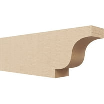 Ekena Millwork 2"W x 4"H x 12"L Newport Woodgrain TimberThane Rafter Tail, Primed Tan