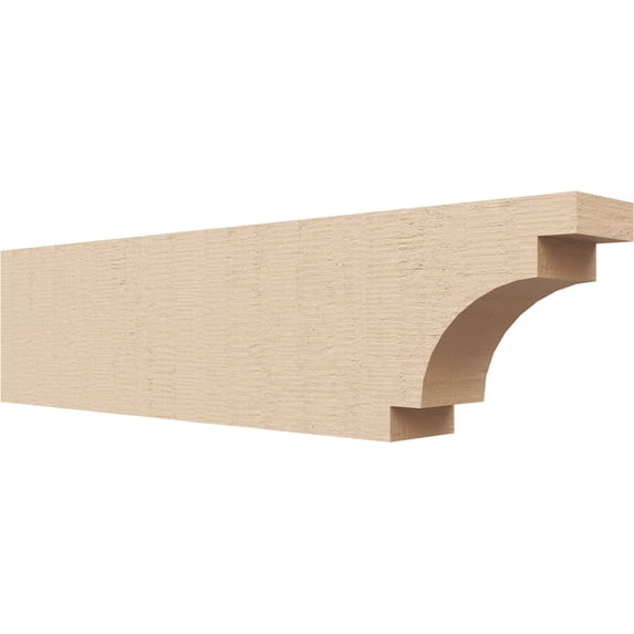 Ekena Millwork 2"W x 4"H x 16"L Mediterranean Woodgrain TimberThane Rafter Tail, Primed Tan