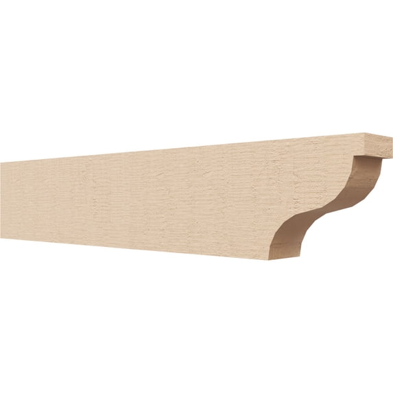 Ekena Millwork 2"W x 4"H x 20"L Garner Woodgrain TimberThane Rafter Tail, Primed Tan