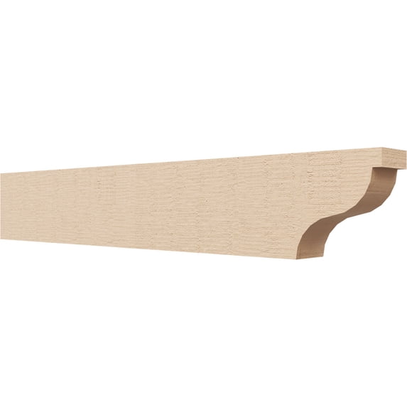 Ekena Millwork 2"W x 4"H x 24"L Garner Woodgrain TimberThane Rafter Tail, Primed Tan