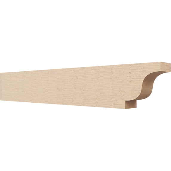 Ekena Millwork 2"W x 4"H x 24"L Newport Woodgrain TimberThane Rafter Tail, Primed Tan