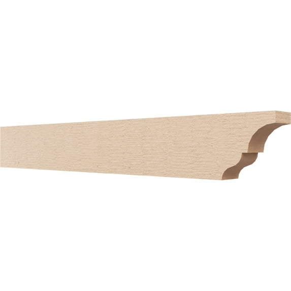 Ekena Millwork 2"W x 4"H x 28"L Asheboro Woodgrain TimberThane Rafter Tail, Primed Tan