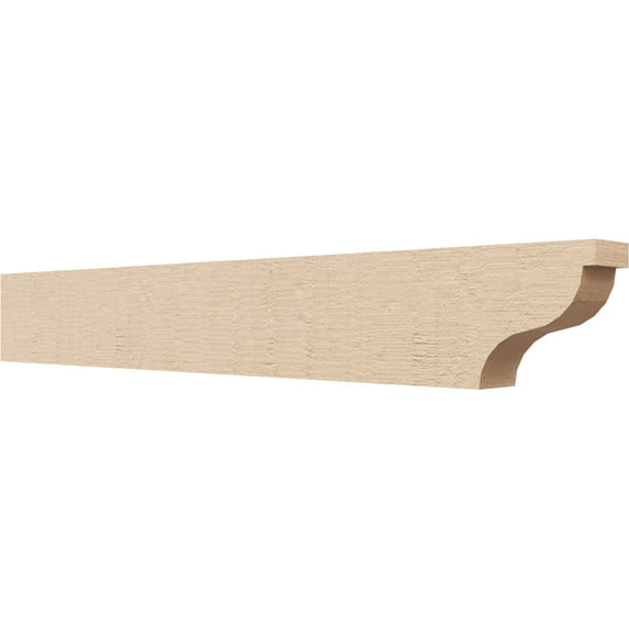Ekena Millwork 2"W x 4"H x 28"L Garner Woodgrain TimberThane Rafter Tail, Primed Tan