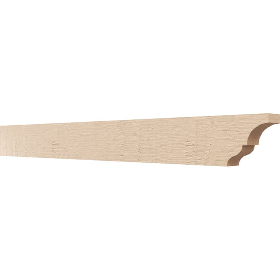 Ekena Millwork 2"W x 4"H x 36"L Asheboro Woodgrain TimberThane Rafter Tail, Primed Tan
