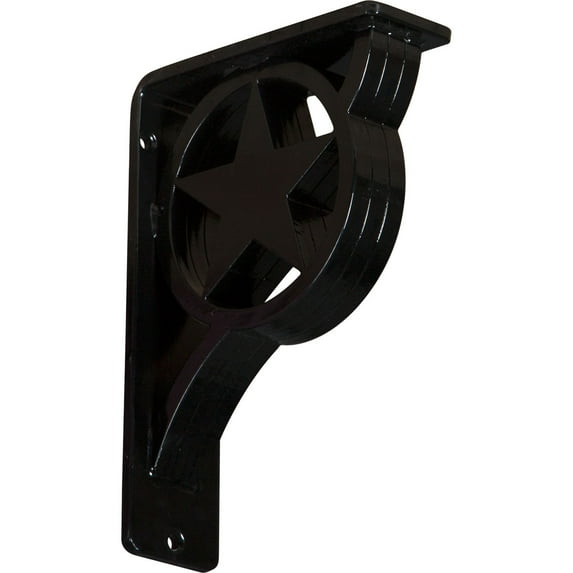 Ekena Millwork 2"W x 5 1/2"D x 8"H Austin Wrought Iron Bracket, (Triple center brace) (6-Pack)