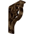 thumbnail image 1 of Ekena Millwork 2"W x 5 1/2"D x 8"H Austin Wrought Iron Bracket, (Triple center brace), Antiqued Brass, 1 of 10