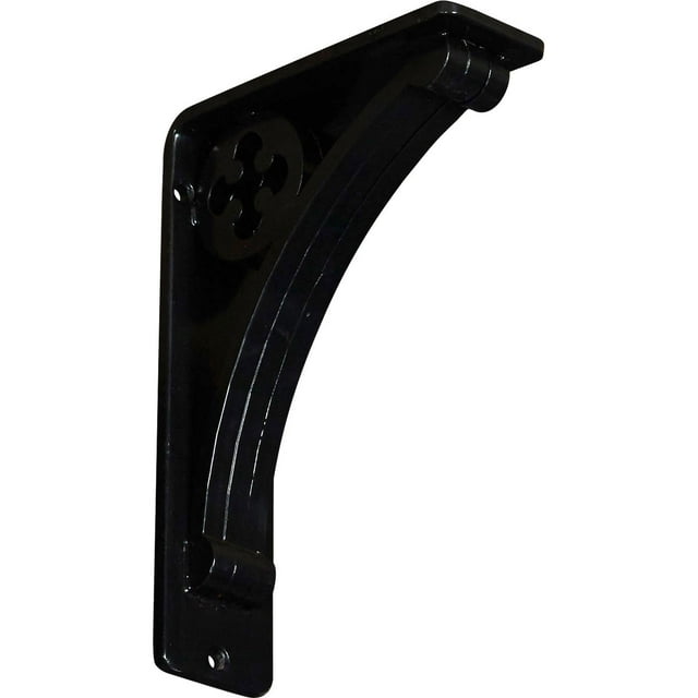 Ekena Millwork 2"W x 5 1/2"D x 8"H Crawley Wrought Iron Bracket, (Triple center brace) (2-Pack)