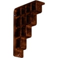 thumbnail image 1 of Ekena Millwork 2"W x 5 1/2"D x 8"H Diane Wrought Iron Bracket, (Triple center brace), Antiqued Copper, 1 of 10
