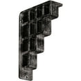 thumbnail image 1 of Ekena Millwork 2"W x 5 1/2"D x 8"H Diane Wrought Iron Bracket, (Triple center brace), Antiqued Warm Silver, 1 of 10