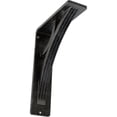 thumbnail image 1 of Ekena Millwork 2"W x 5 1/2"D x 8"H Galveston Wrought Iron Bracket, (Triple center brace), Antiqued Silver, 1 of 8