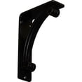 thumbnail image 1 of Ekena Millwork 2"W x 5 1/2"D x 8"H Legacy Wrought Iron Bracket, (Triple center brace) (4-Pack), 1 of 5