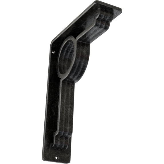 Ekena Millwork 2"W x 5 1/2"D x 8"H Maria Wrought Iron Bracket, (Triple center brace), Antiqued Silver