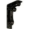 thumbnail image 1 of Ekena Millwork 2"W x 5 1/2"D x 8"H Orleans Wrought Iron Bracket, (Triple center brace), Antiqued Pale Gold, 1 of 8