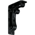 thumbnail image 1 of Ekena Millwork 2"W x 5 1/2"D x 8"H Orleans Wrought Iron Bracket, (Triple center brace), Antiqued Pewter, 1 of 8