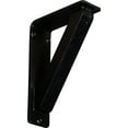 thumbnail image 1 of Ekena Millwork 2"W x 5 1/2"D x 8"H Traditional Wrought Iron Bracket, (Triple center brace) (2-Pack), 1 of 5