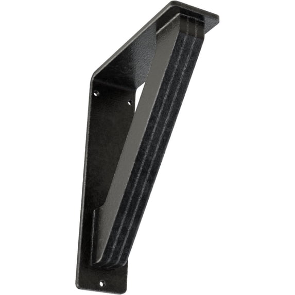 Ekena Millwork 2"W x 5 1/2"D x 8"H Traditional Wrought Iron Bracket, (Triple center brace), Antiqued Pewter