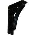 thumbnail image 1 of Ekena Millwork 2"W x 5 1/2"D x 8"H Tristan Wrought Iron Bracket, (Triple center brace) (2-Pack), 1 of 5