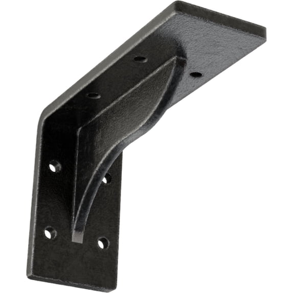 Ekena Millwork 2"W x 6"D x 3 3/4"H Embrey Steel Bracket, Antiqued Pewter