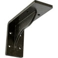 thumbnail image 1 of Ekena Millwork 2"W x 6"D x 3 3/4"H Embrey Steel Bracket, Antiqued Warm Silver, 1 of 11