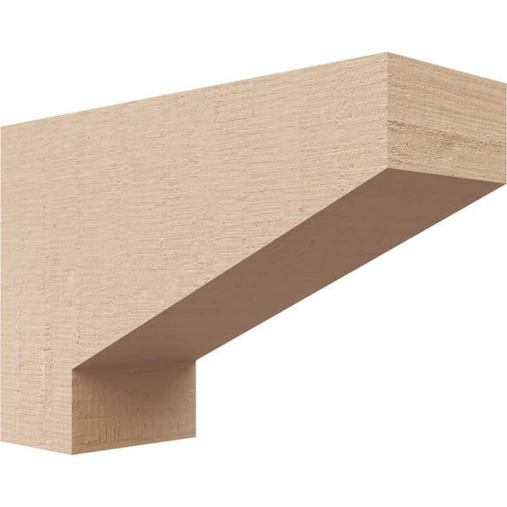 2"W x 6"D x 4"H Classic Clemmons Rough Cedar Woodgrain TimberThane Corbel, Primed Tan