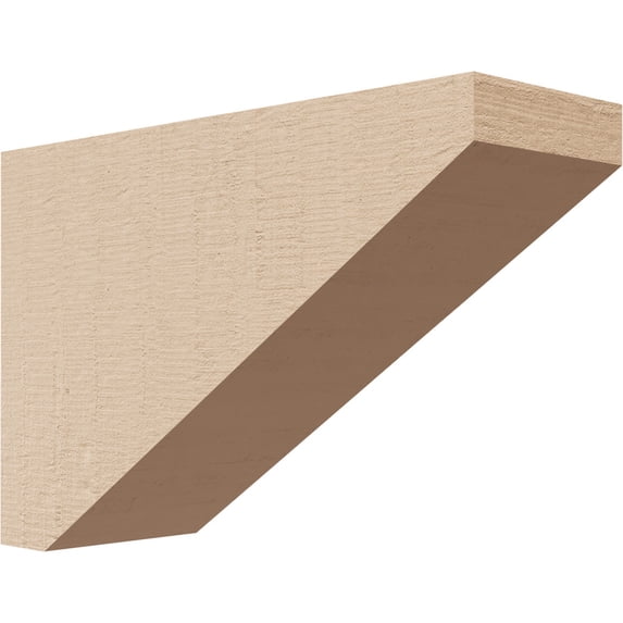 2"W x 6"D x 4"H Classic Concord Rough Cedar Woodgrain TimberThane Corbel, Primed Tan