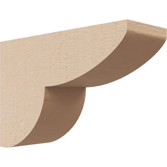 2"W x 6"D x 4"H Classic Crestline Rough Cedar Woodgrain TimberThane Corbel, Primed Tan