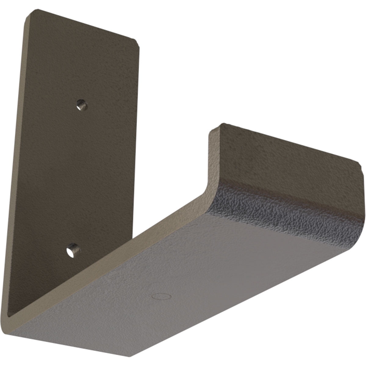 Hammered Dark Bronze Steel Hanging Shelf Bracket