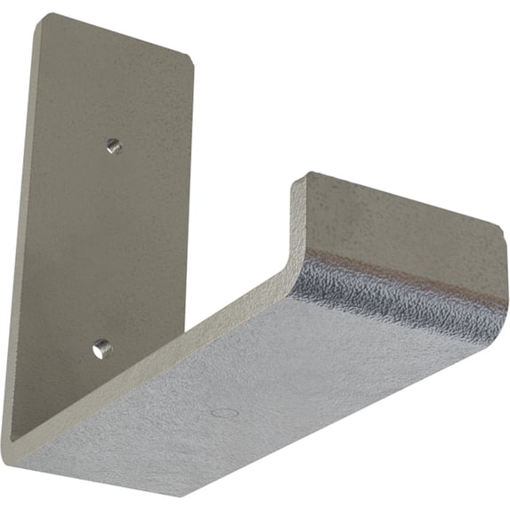 Ekena Millwork 2"W x 6"D x 5 1/2"H Steel Hanging Shelf Bracket, Hammered Silver